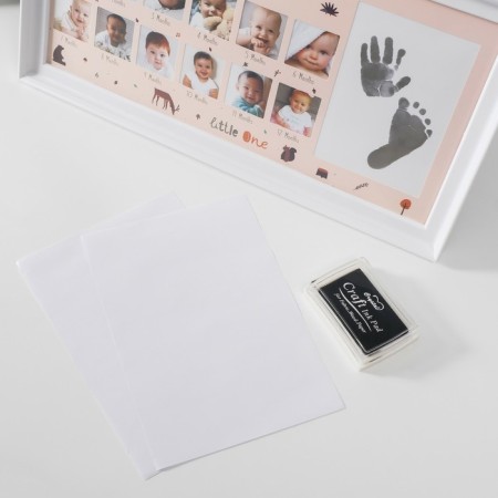 Photo frame in 12 photos 3x3 cm with a stamp. "Such a small" white 2x38x20 cm-4