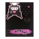 Notebook of 48 sheets in the Kuromi cage, covered cardboard, foil embossing, whiteness 92%, block 60 g/m2, mix