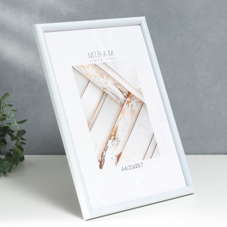 Photo frame Plastic "Mira" 21x29.7 cm, (A4) White (plastic screen)-1