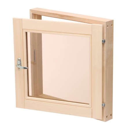 Window, 50 × 50cm, single -chamber double -glazed window, linden bronze-3
