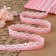 Knitted lace, 20 mm × 15 ± 1 m, pink/white color