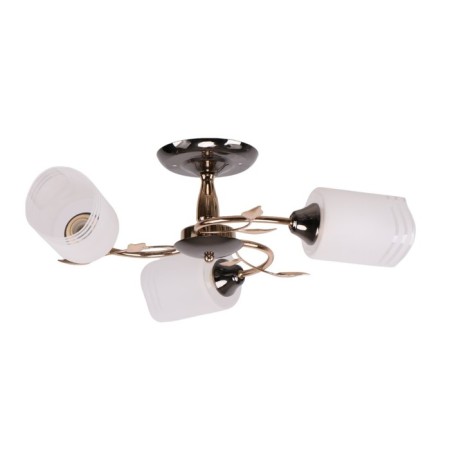 Lamp Ceiling Economy light 11346/3FGD+ZZH WT, 3x60W, E27, 20x54x54 cm, gold color