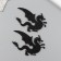 Adhesive -based decor "Dragon sits" 6x8 cm, black set 2 pcs foam glitter