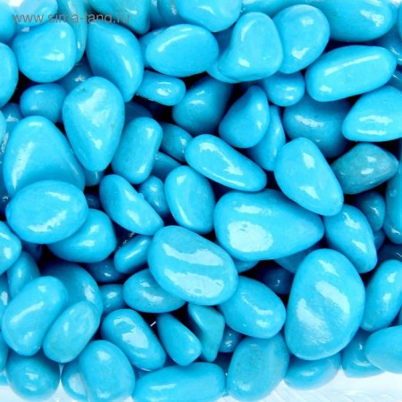 Soil for aquarium (5-10 mm), blue, 350 gr