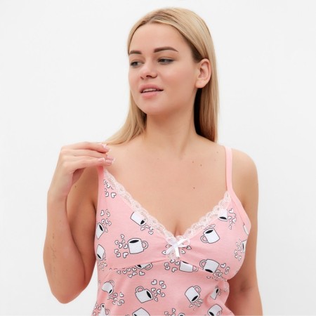 Night shirt female, pink color, size 48-2