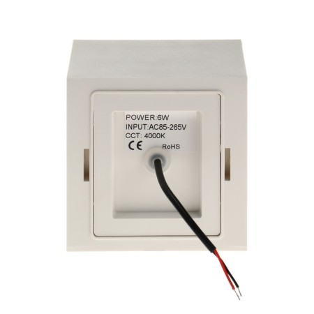 Facade lamp "Cube", FSD-062, 6 W, 4000K, Regulation. Ray, IP65, 220 V, plastic, white 1008423-10