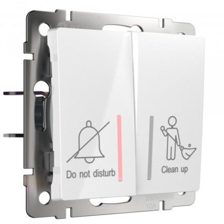 Switch W1120801, two -key, for hotels, white