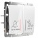 Switch W1120801, two -key, for hotels, white