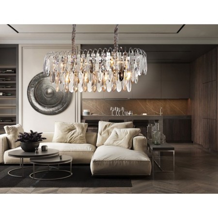 Crystal chandelier with Ambrella Light, Traditional, Tr5259, E27, Chromium color-2