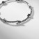 Bracelet with rhinestones "Noel" hearts, white color in silver