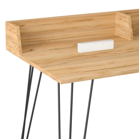 Written table Liverpool 90x50x75 cm, oak craf gold, black-4