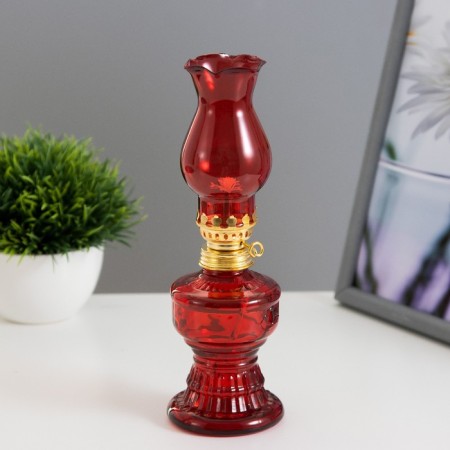 Kerosene lamp red 6x6x20 cm Risalux