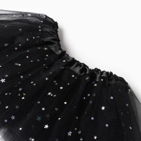 Children's skirt kaftan "stars" black, length 17 cm-1