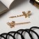 Hair set "Liora" (8 elastic bands, 2 invisibility 5 cm) butterflies, black-golden