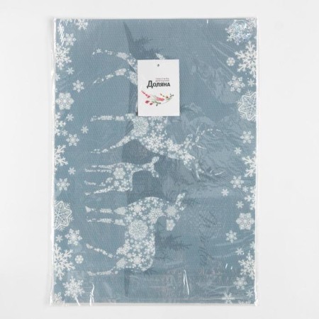 New Year's napkin on the Winter PVC table, 40x29 cm-3