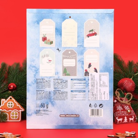 Advent calendar with mini tiles made of dairy chocolate "New Year's fun", 50 g-3