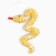 Soft toy "snake" on a suspension, 16 cm, yellow color