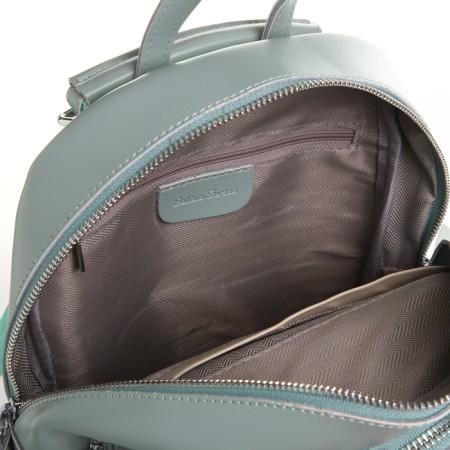 Women's backpack city on a zipper, 4 outer pockets, letizia forzza, mint color-3