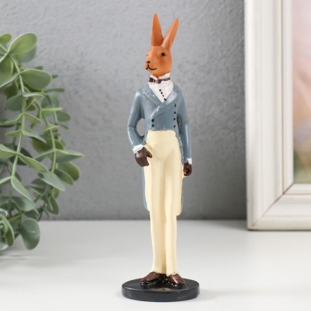Souvenir Polystone "Hare in a blue tailcoat with white trousers"