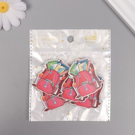 Decor for creativity tree "School backpack" set 5 pcs 4.5x3.9x0.3 cm-3