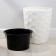 Kashpo for flowers with an insert "Mosaic", 19.5 l (9 l), white color