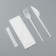 A set of disposable dishes "White" fork, knife, toothpick, napkin, 16.5 cm