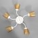 Chandelier 1341001/5br E27 15W white-brown BayerLux