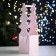 Gift box "Christmas tree" (12*12*42) tree, MDF 6 mm, painted, decorated, pink pastel-white