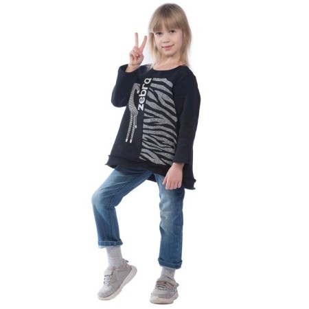 Baby Tunika "Zebra", height 98 cm, black color-1