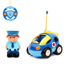 Radio -controlled “Police” machine, light and sound effects, works from batteries