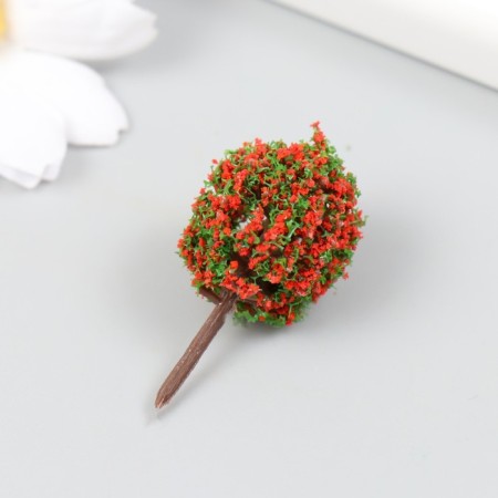 Artificial plant for creativity plastic "Fiery tree" 2.3x3.6 cm-2