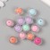 Beads for creativity plastic "Multi -colored" glossy set 30 grams d = 1.6 cm