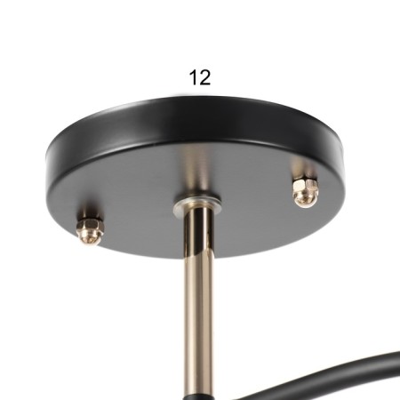 Asselian chandelier 3he27 40W black and gold 52x20x27 cm-7