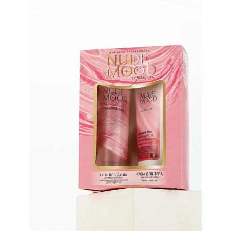 Gift set Ural Lab: shower gel 250 ml and body cream 200 ml, peony and rose aroma-9