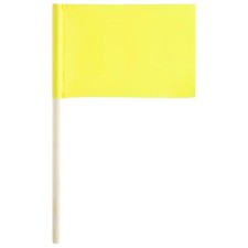 Flag, length 25 cm, 10x15 cm, yellow color