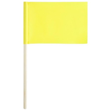 Flag, length 25 cm, 10x15 cm, yellow color