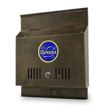 Mailbox with a lock, horizontal "wide", bronze-6