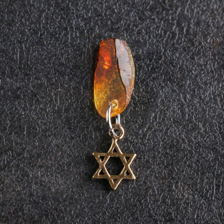 TALISTAR-TALISMAN "Star David", natural amber-3