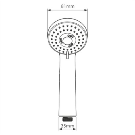 Shower watering can Wasserkraft A120, 3 modes, ABS plastic, nickel-4