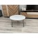 Critical Creed's table, 730 × 730 × 446 mm, Monte white marble color