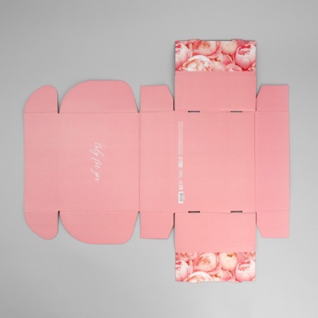 Gift folding box, packaging, "delicate peonies", 27 x 21 x 9 cm-5