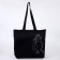 Shopper bag silhouette, without lining, black color