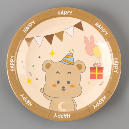 Paper plates "Happy Bear", 6 pcs.