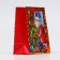 New Year. Gift package "Santa Claus at the Christmas tree", 11.5 x 14.5 x 6.5 cm.