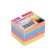 Block for records, on gluing, calligrata, 6x5x4 cm, 80 g/m2, color, pastel