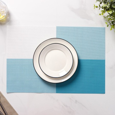 Set of serving napkins on the table “mood”, 4 pcs, 45 × 30 cm, white-blue color-6