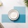 Set of serving napkins on the table “mood”, 4 pcs, 45 × 30 cm, white-blue color