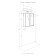 Semi -layer cabinet Aquaton Scande, color white matte, white glossy