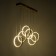 Lamp with DDD "Lorein" LED 60W 3000-6000k gold 55.5x25x25-125 cm