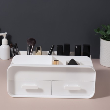 Organizer for storage, 9 sections, 26 × 16.5 × 10 cm, white color-2